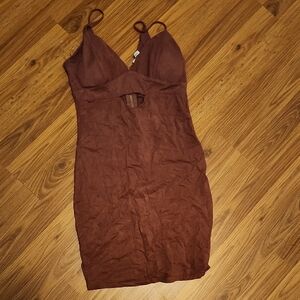 Brick Pink Colored Dress